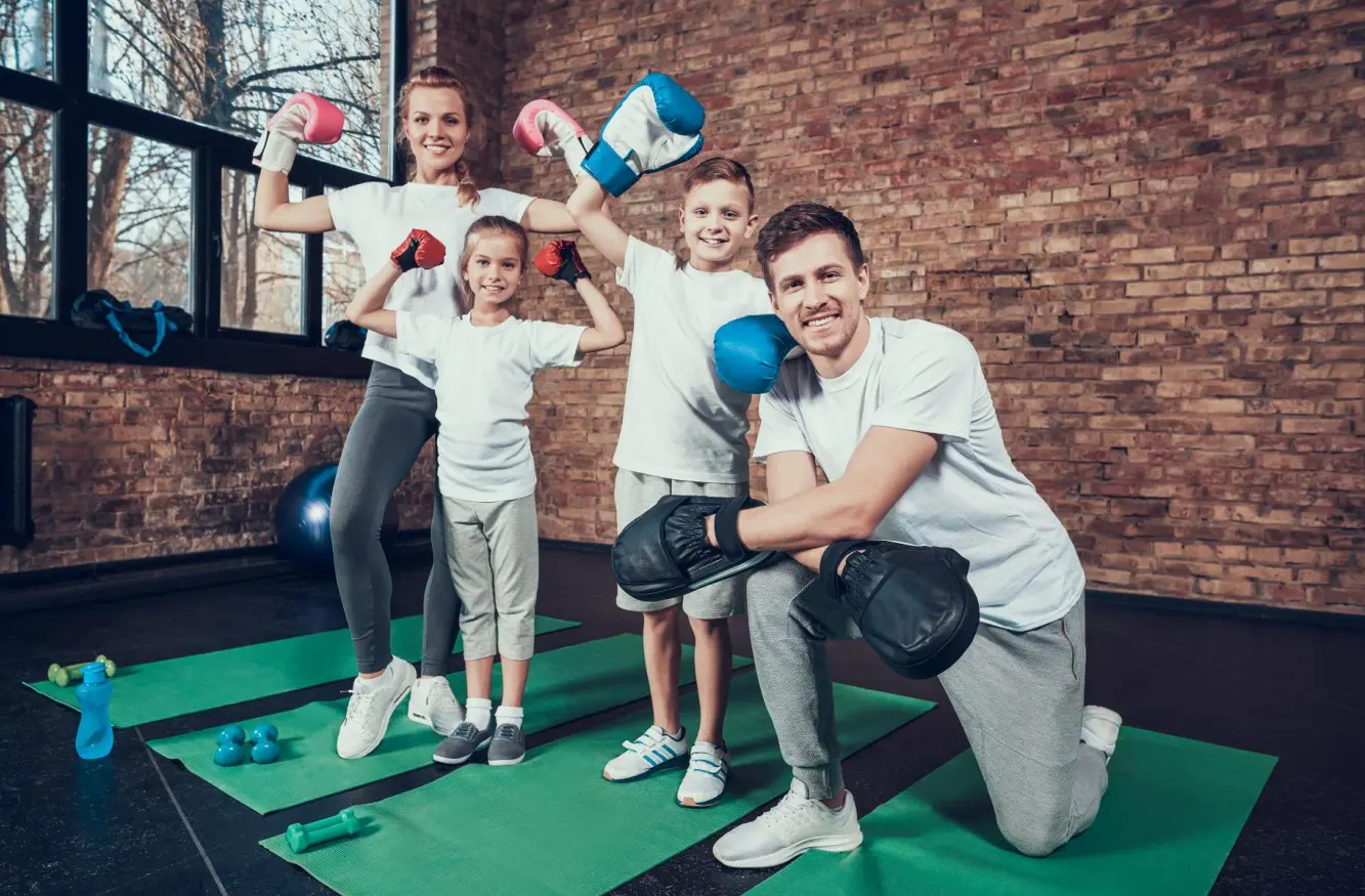 Kids boxing training uses gloves, jump rope, and punching exercises to build energy, improve footwork, and train the body, offering a fun workout that encourages participation, teaches sparring skills, and provides a significant reduction in stress—all while helping children stay active and engaged.
