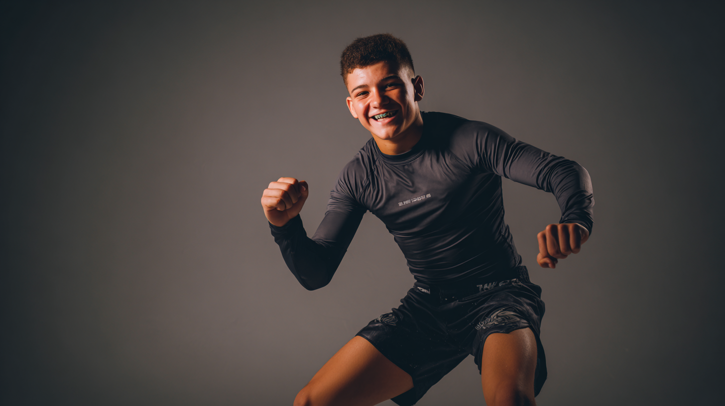 Our teens mixed martial arts classes introduce students to various martial arts disciplines including Brazilian Jiu-Jitsu, Muay Thai, Karate, Judo, Wrestling, Boxing, and Combat Sambo, creating a comprehensive MMA program that teaches different fighting styles, self-defense, and builds mental discipline and inner strength.
